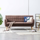 Gossi canapea cu 3 locuri, material textil, 172 x 70 x 82 cm, maro