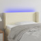 vidaXL Tăblie de pat cu LED, crem, 103x16x78/88 cm, piele ecologică