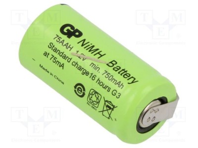 Acumul: Ni-MH 2/3AA,2/3R6 1,2V 750mAh urechi pentru lipire foto