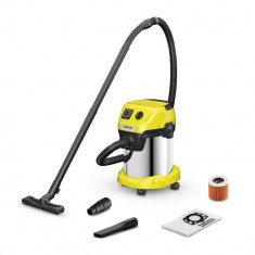 Aspirator uscat/umed Karcher WD 3 P S V-17/4/20, 17 L, Functie suflare, Maner detasabil, Pastrare accesorii pe aparat, Galben