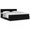 Gossi cadru de pat otoman cu saltele, tesatura neagra 200x200cm
