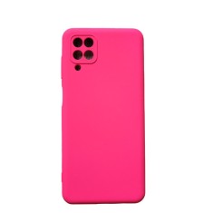 Husa silicon protectie camera pentru Samsung Galaxy A12 Roz Neon