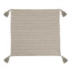 Față de Pernă Decorativă, Model Cu Dungi Subțiri, Ciucuri, Culoare Bej, Dimensiuni 45x45cm, Oem