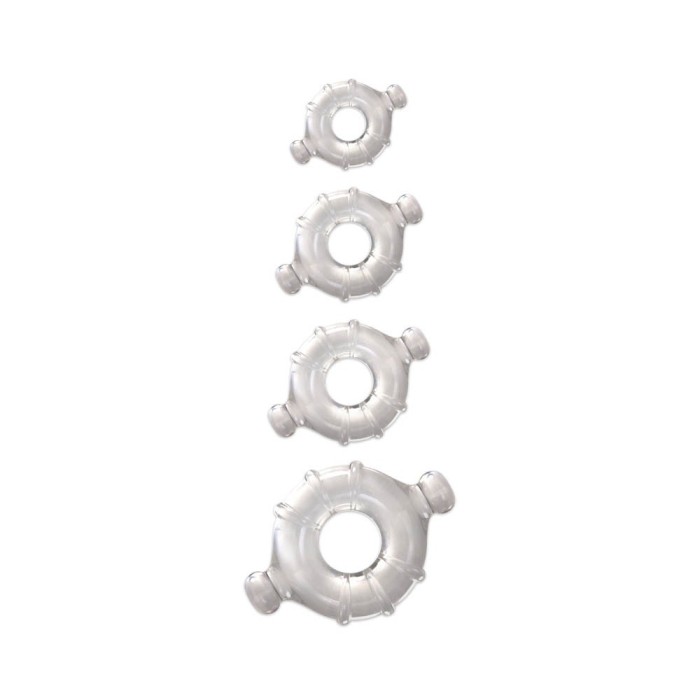 Set 4 Inele Penis Renegade Vitality Rings, Transparent