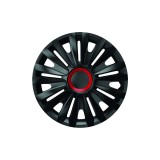 SET CAPACE ROTI 14` NEGRE CU INEL ROSU ROYAL