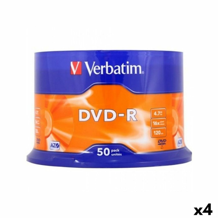 DVD-R Verbatim 4,7 GB 16x 50 Piese (4 Unități)