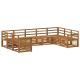 vidaXL Set canapea sectională 7 pcs natural Lemn Solid de Acacia 3384835