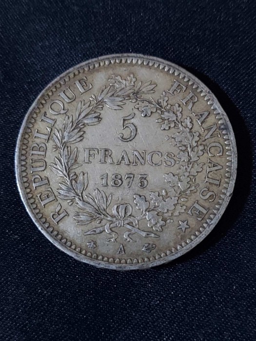 Franța 1873 A - 5 Franci - Monedă de argint #7