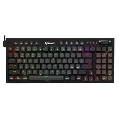 Tastatura gaming mecanica Redragon Sion neagra iluminare RGB switch-uri rosii foto