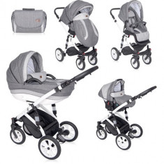 Carucior Set 3 in 1 Mia Light &amp;amp; Dark Grey foto