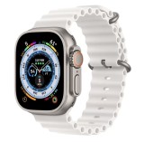 Cumpara ieftin Curea THD Ocean Band, compatibila cu Apple Watch Ultra 49 mm/Apple Watch 42/44/45 mm, marime universala, culoarea alba