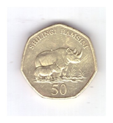 Moneda Tanzania 50 shilingi 2015, stare buna, curata foto