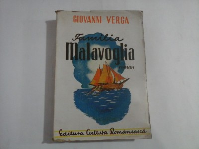 FAMILIA MALAVOGLIA roman - Giovanni VERGA - Bucuresti, 1943 foto