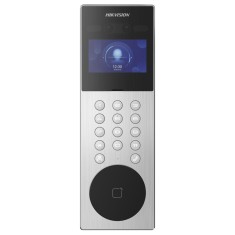 Post exterior videointerfon IP Hikvision DS-KD9203-ME6, recunoastere faciala, pin, card,