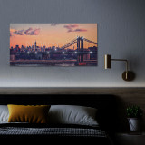 Tablou decorativ cu LED - &bdquo;New York&rdquo; - 2 x AA, 38 x 78 cm, Family Pound