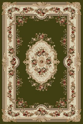 Covor Model Lotos 575-310, Marime 50 x 80 cm, Verde, Inaltime Fir 8 mm, Antialergic, Polipropilena, Living, Dormitor, Sufragerie, Birou foto