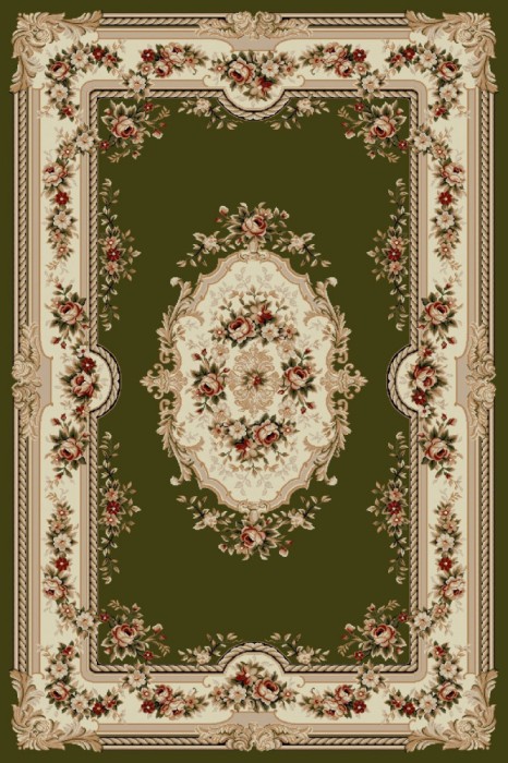 Covor Model Lotos 575-310, Marime 50 x 80 cm, Verde, Inaltime Fir 8 mm, Antialergic, Polipropilena, Living, Dormitor, Sufragerie, Birou