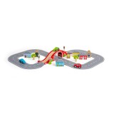 Circuit auto - Orasul (36 piese) PlayLearn Toys, BigJigs Toys