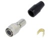 Conector circular HIROSE HR10A-10P-10S Push-Pull, 10 pini, argintat, 2A, montare pe cablu