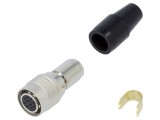 Conector Circular HR10 Push-Pull Mufă 2A Argintat Lipire
