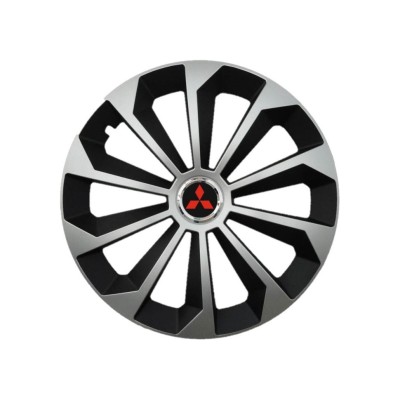 Set 4 Capace Roti 15 inchi (R15) Fame Gri-Negru, Compatibile Cu Mitsubishi foto