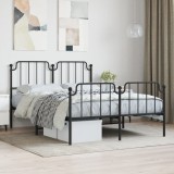 Cumpara ieftin Cadru pat metalic cu tăblie de cap/picioare&nbsp;, negru, 140x190 cm