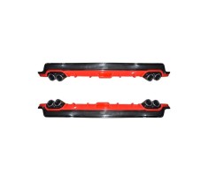 Ornament difuzor de bara universal Cod: UNIV-063-1 130cm Negru+Rosu