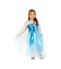 Costum Printesa Craiasa Zapezii Bleu, 92-104 cm, Rochie Carnaval Fete, Godan, Paiete, Fulgi, Serbare, Petrecere, Poliester