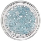 Flori perlate - decorațiuni nail art, bleu, INGINAILS