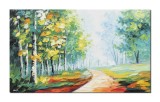 Cumpara ieftin Tablou pictat manual, Peisaj din natura, 100x60cm ulei pe panza in cutit efect 3D, Superb