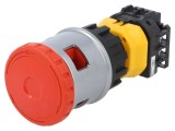 Comutator Siguranță IDEC 30mm 2 NC Roșu IP65