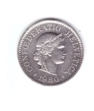 Moneda Elvetia 10 rappen 1980, stare foarte buna, curata, Europa, Cupru-Nichel