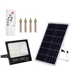 Proiector 200w 668LED cu panou solar, telecomanda