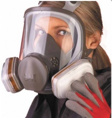 Set masca de protectie respiratorie 3M 6800 + filtre + prefiltre + capace foto