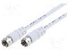 Cablu adaptor din ambele par&amp;amp;#355;i, F mufa, 10m, {{Impedan&amp;amp;#355;a de unda}}, Goobay - 11742 foto