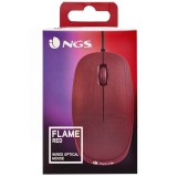 Mouse Ngs Wired Flame 1000dpi Red PC