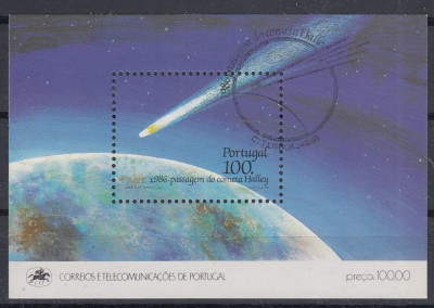 Portugalia 1986 -Cosmos - COMETA HALLEY - BL - MNH foto