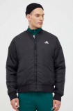 Adidas geacă bomber bărbați, culoarea negru, de tranziție IK0526