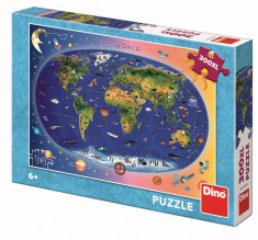 Puzzle XL - Harta Lumii (300 piese) foto