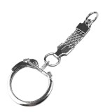 Cumpara ieftin Baza breloc metalic cu carabina si inel rotund pentru chei, accesorii handmade, genti si portofele, 6.5 cm, argintiu