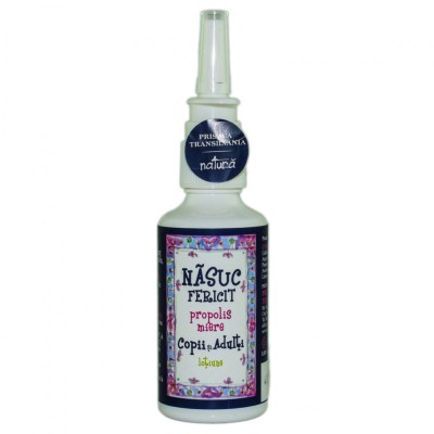 SPRAY COPII &amp;quot;NASUC FERICIT&amp;quot; 50ml (propolis,miere) PRISACA TRANSILVANIA foto