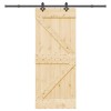 VidaXL Ușă glisantă cu set de feronerie 85x210 cm, lemn masiv de pin 3332635