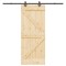 vidaXL Ușă glisantă cu set de feronerie 85x210 cm, lemn masiv de pin 3332635