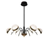 LUSTRA LED HYLA NEGRU+AURIU 95W/9500LM 2700K-6500K 700X620mm