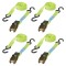 ProPlus Set 4 curele de fixare cu clichet + 2 c&acirc;rlige, 5 m 320205