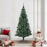 VidaXL Pom de Crăciun artificial pre-iluminat cu 300 LED Verde 210 cm 3396776