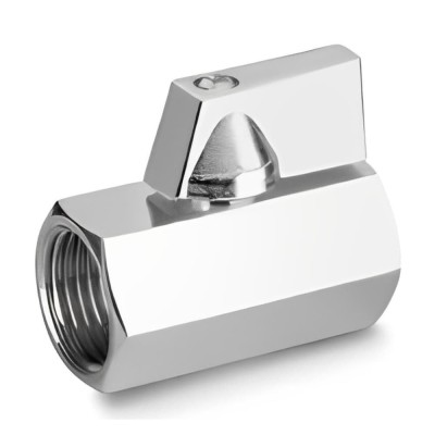 Robinet sferic 1/2 inch, Mini robinet alama cromata foto