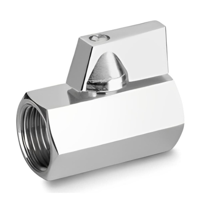 Robinet sferic 1/2 inch, Mini robinet alama cromata