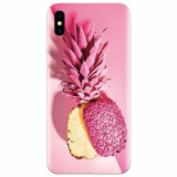 Husa silicon pentru Apple Iphone XS, Pink Pineapple