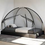 vidaXL Plasa ț&acirc;nțari Mongolia cu uși, 220 ochiuri&nbsp;negru&nbsp;200x120x130 cm